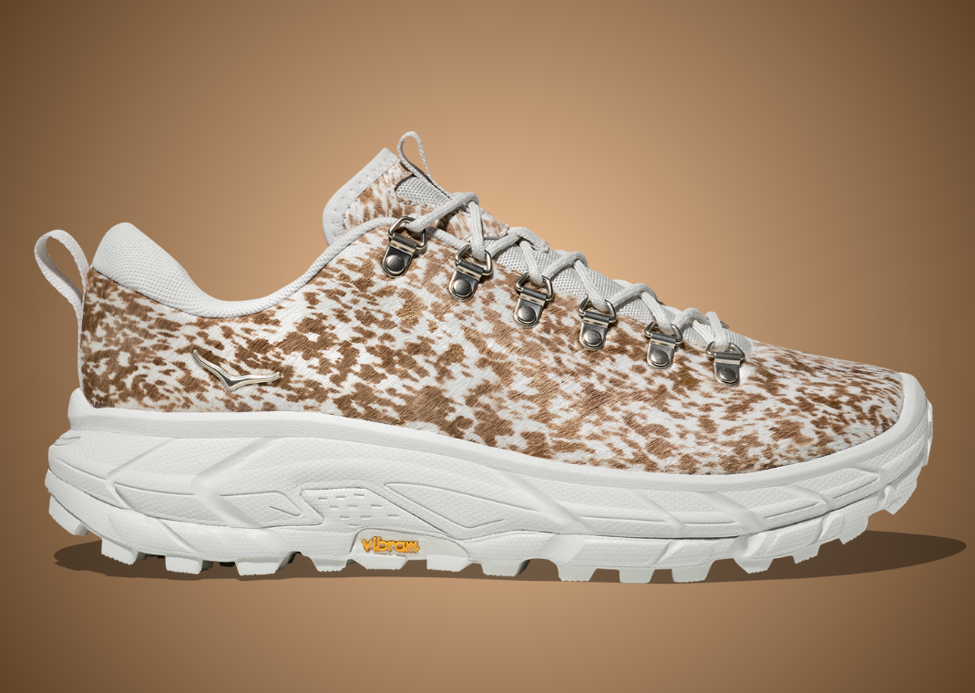 Hoka Tor Summit+ Cowprint White - Lateral