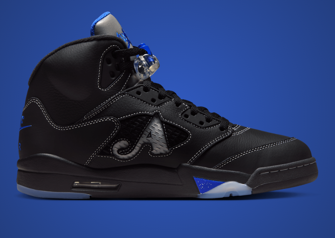 Awake NY x Air Jordan 5 Retro Black Racer Blue Medial
