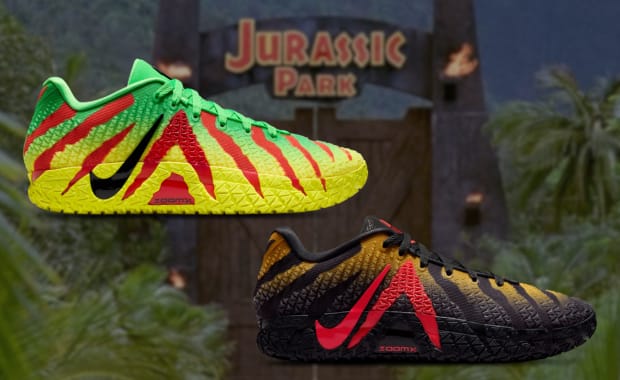 Official Images of the Jurassic Park x Nike Ja 3 Pack Show Gory Details and Amber Accessory