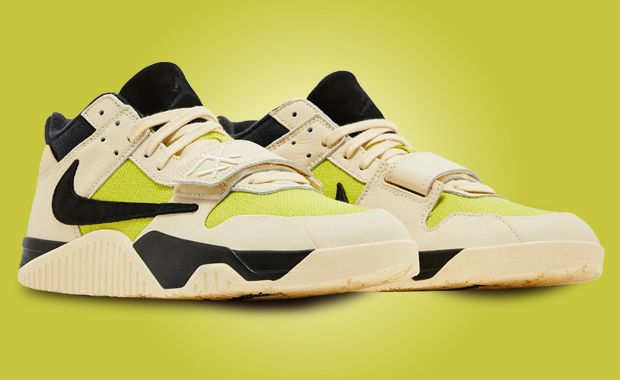 The Travis Scott x Jordan Jumpman Jack TR Muslin Bright Cactus  