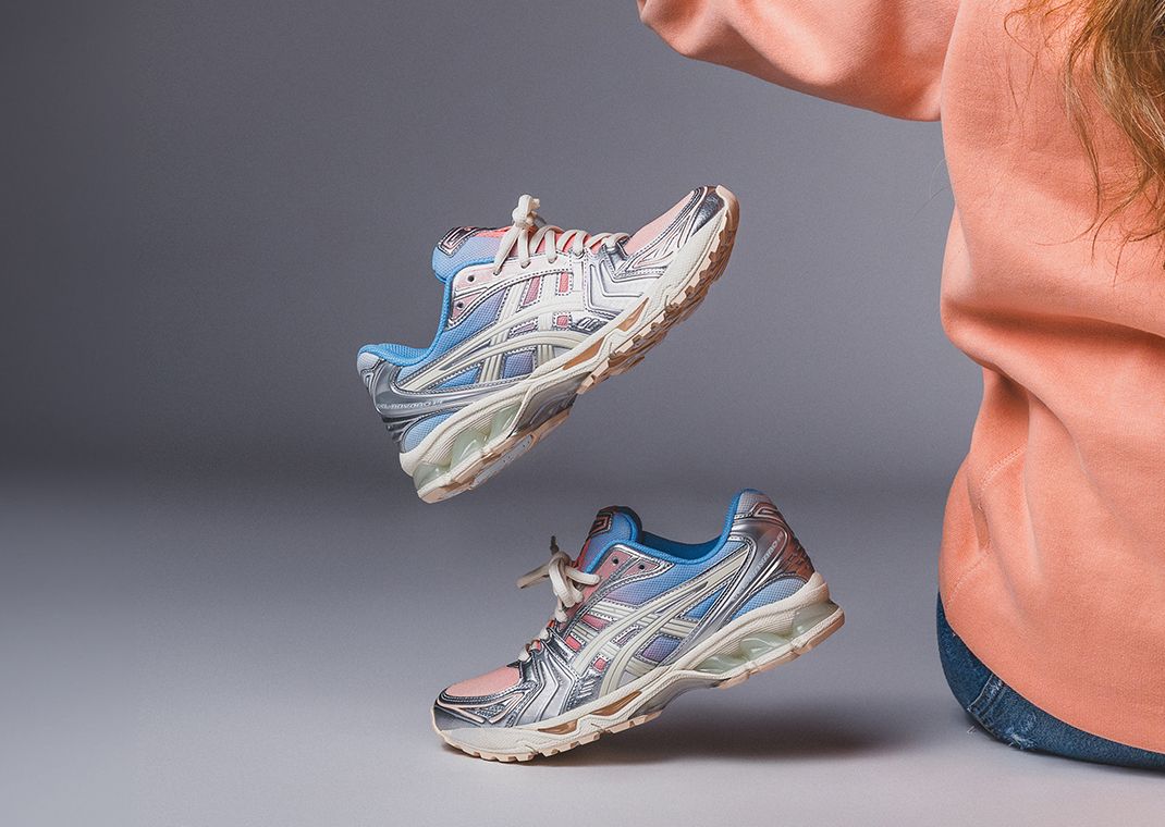 【ALLBLUE】Krishna 180F pink blue color Asics Gives Multi-Color Makeovers to the Gel-Kayano 14 and