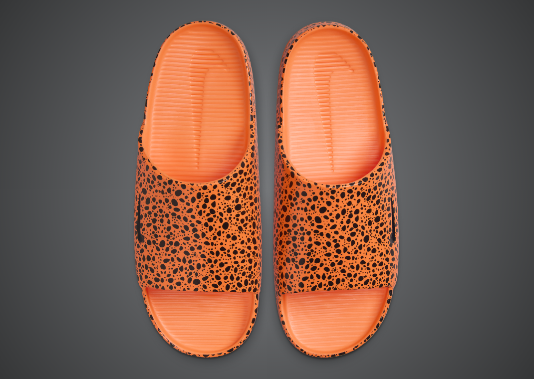 Nike Calm Slide Print Olympic Total Orange Top
