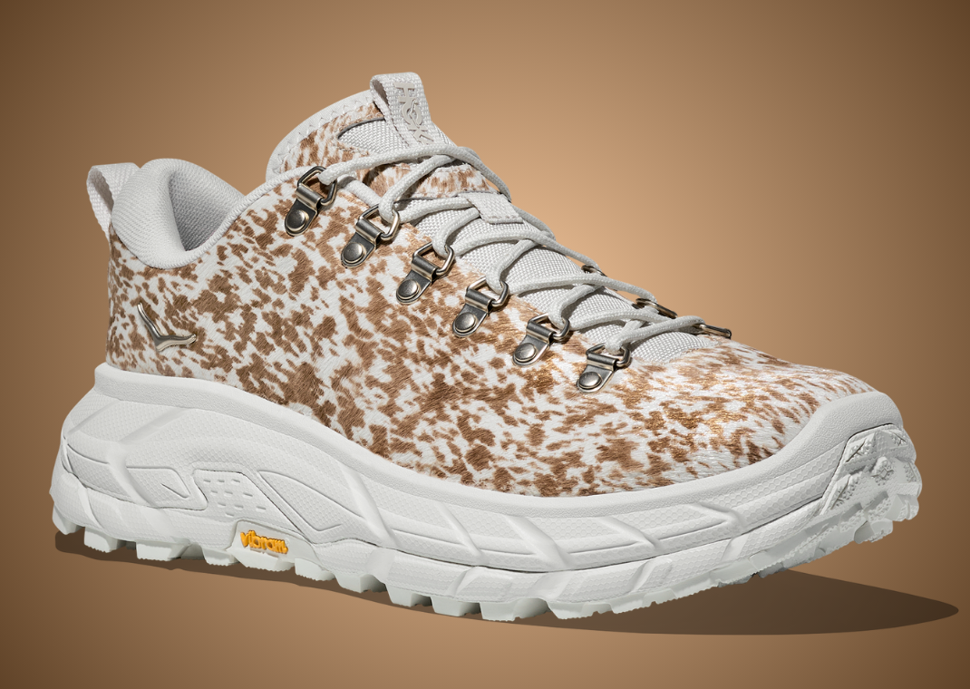 Hoka Tor Summit+ Cowprint White - Angle