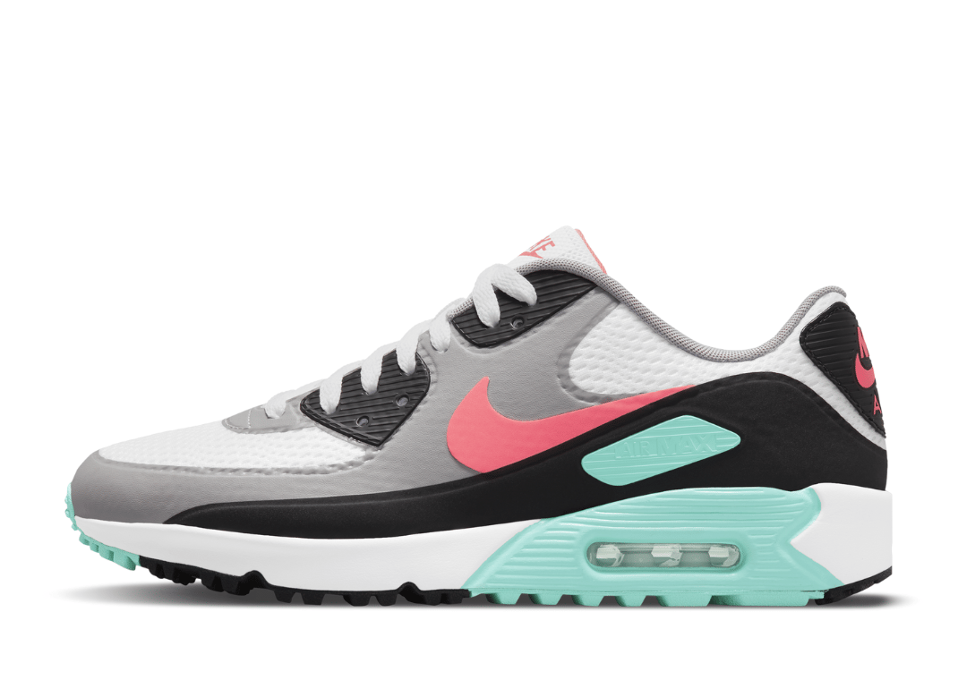 Nike Air Max 90 Golf Aurora Green Hot Punch Lateral