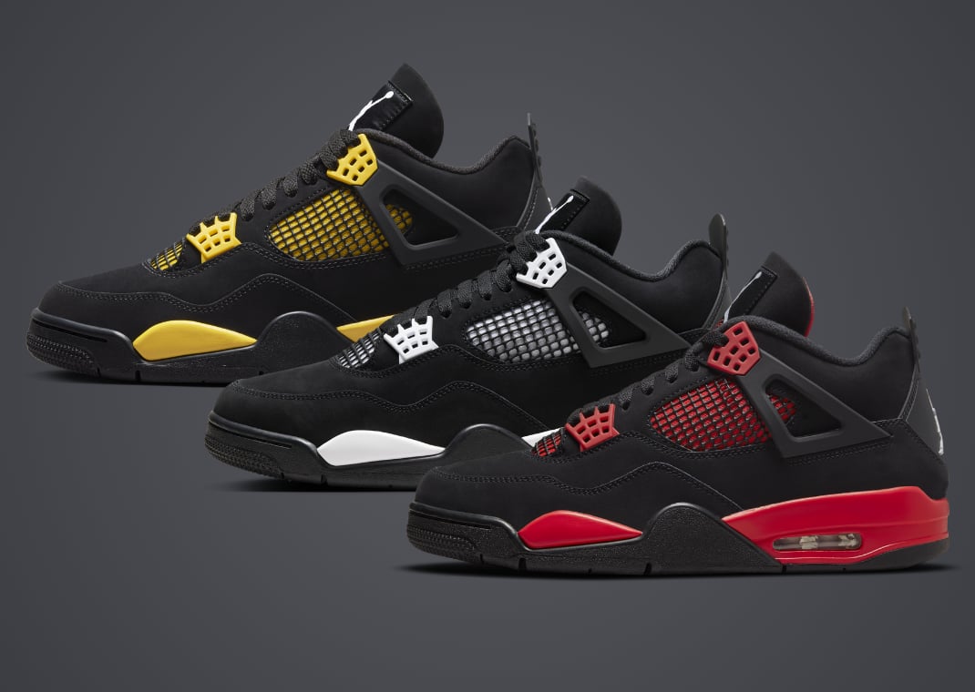 Air Jordan 4 Thunder colorways