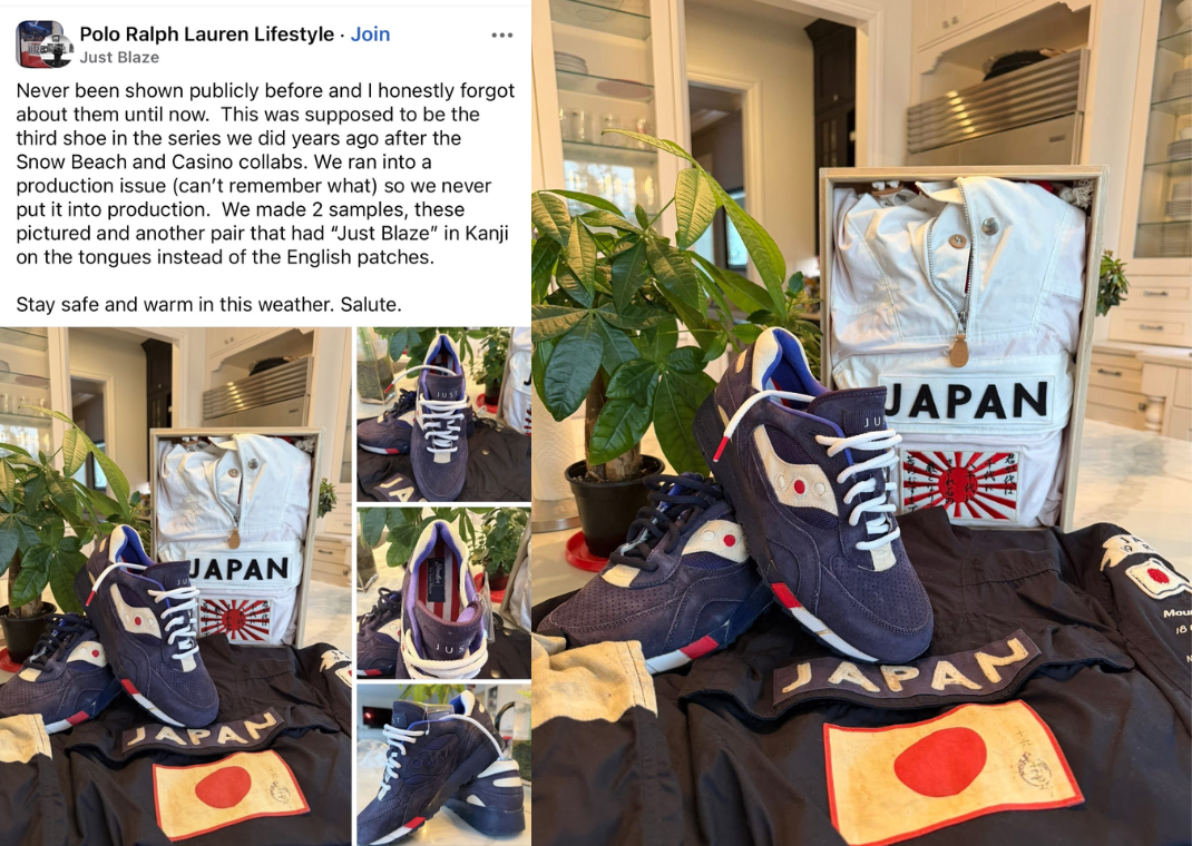 Just Blaze Showed off a Polo Japanorak-Inspired Saucony Sample from 2015 