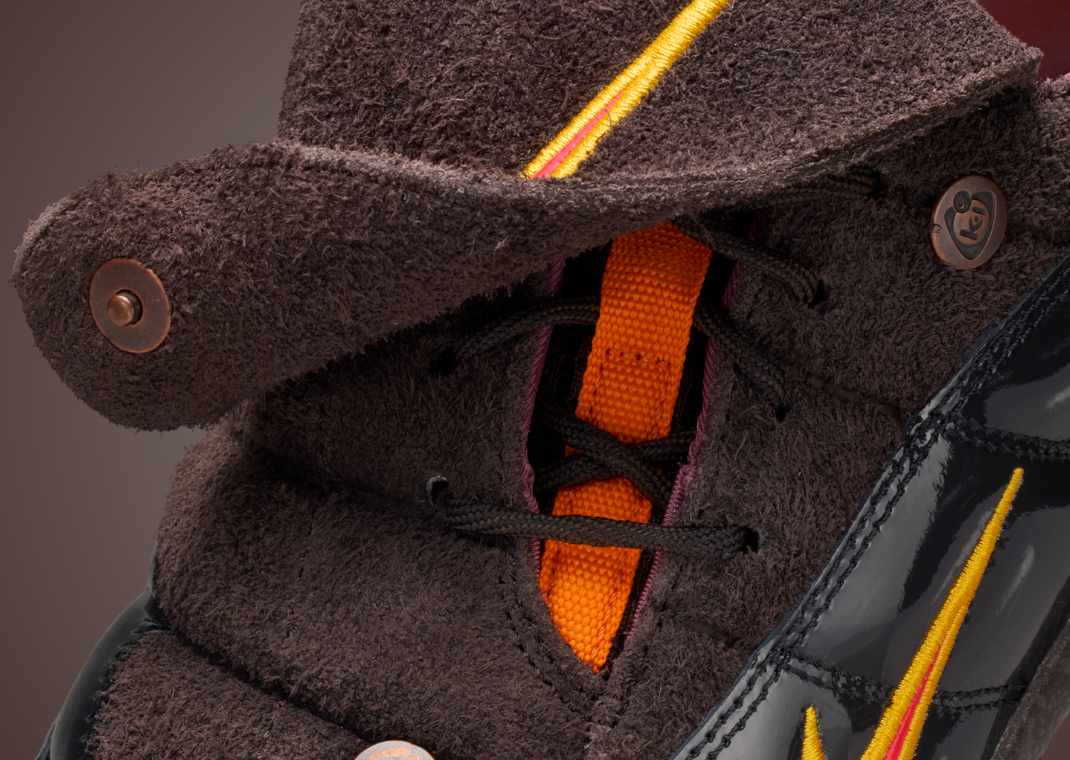 Kids of Immigrants x Nike T90 Mule Velvet Brown - Detail