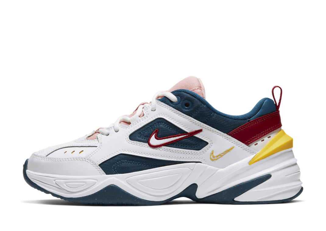 Nike M2K Tekno Blue Force Chrome Yellow Summit White (W) Lateral