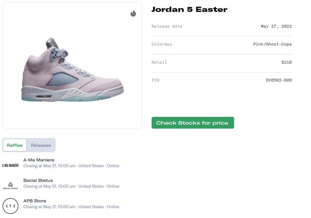 Air Jordan 5 Easter Raffle Guide