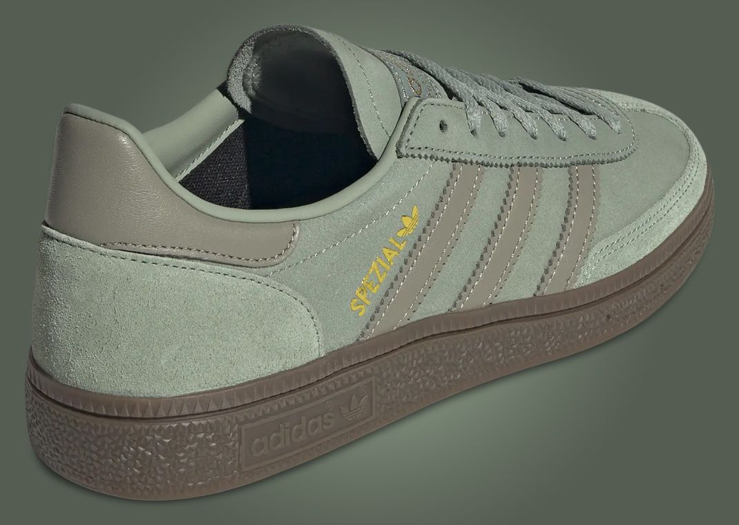 adidas Handball Spezial Silver Green (W) Heel Angle