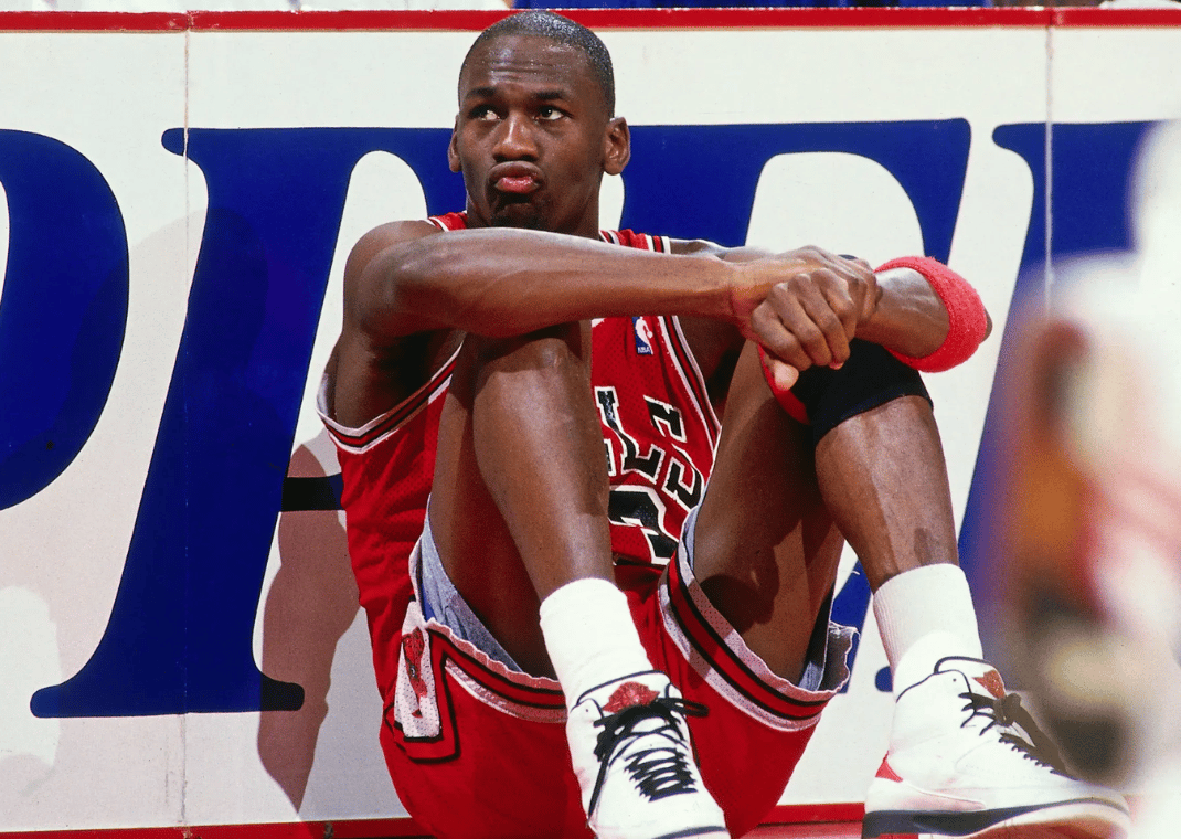 Michael Jordan Wearing the Air Jordan 2