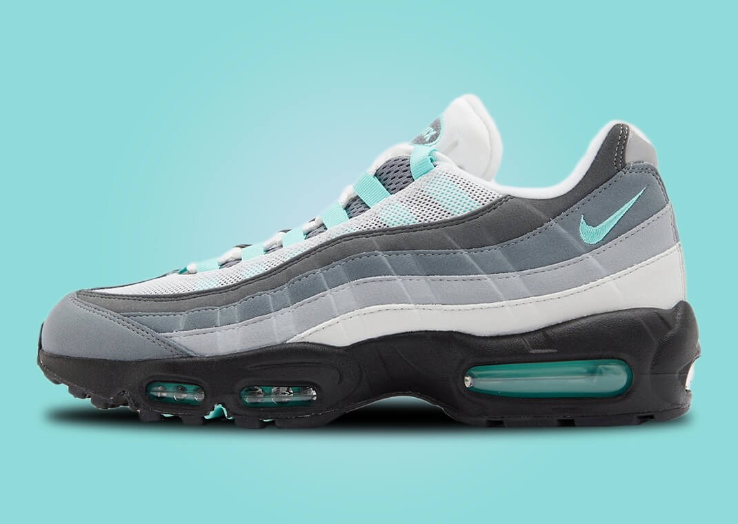 Hyper Turquoise Highlights This Grey Shaded Nike Air Max 95