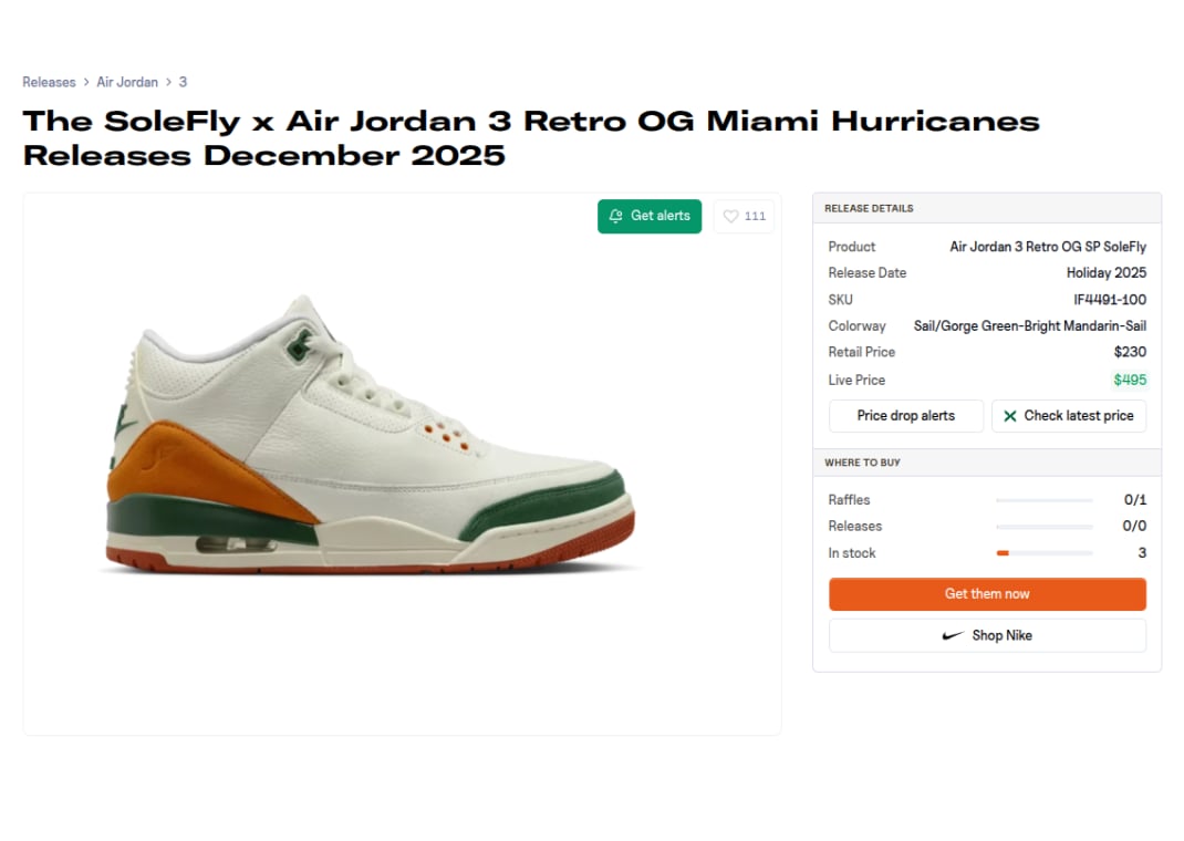 SoleFly x Air Jordan 3 Retro Fruits of Our Labor