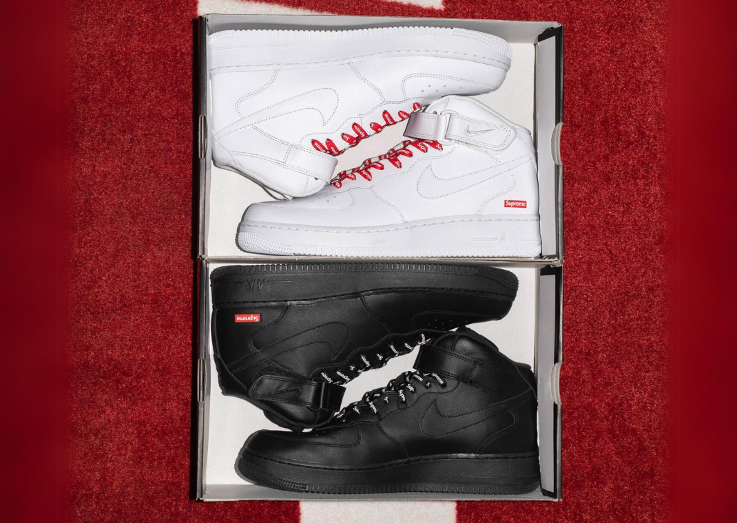 The Supreme x Nike Air Force 1 Mid Pack Releases August 2024