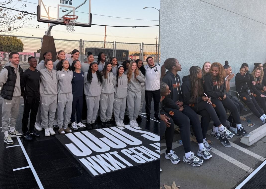 Both JuJu's high school and college teams showed up to support the release of her new Nike shoe