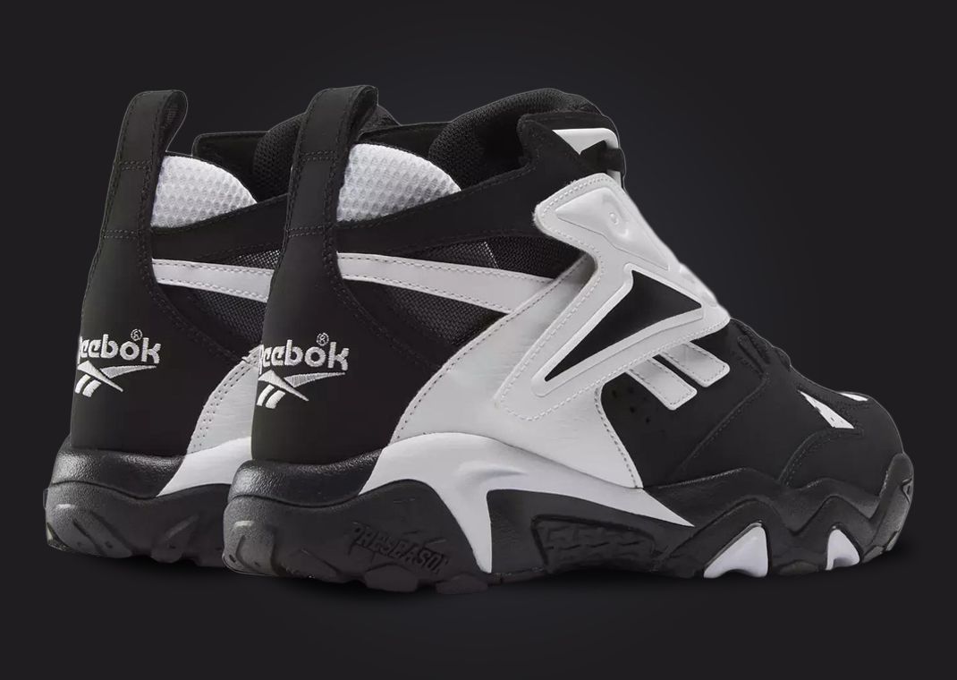 Reebok Preseason 94 Black White Angle Heel