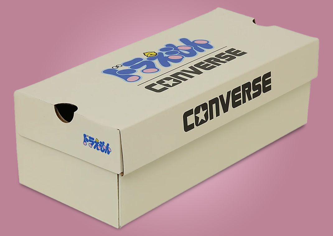 Doraemon x Converse All-Star Aged FP Hi Blue Pink Packaging