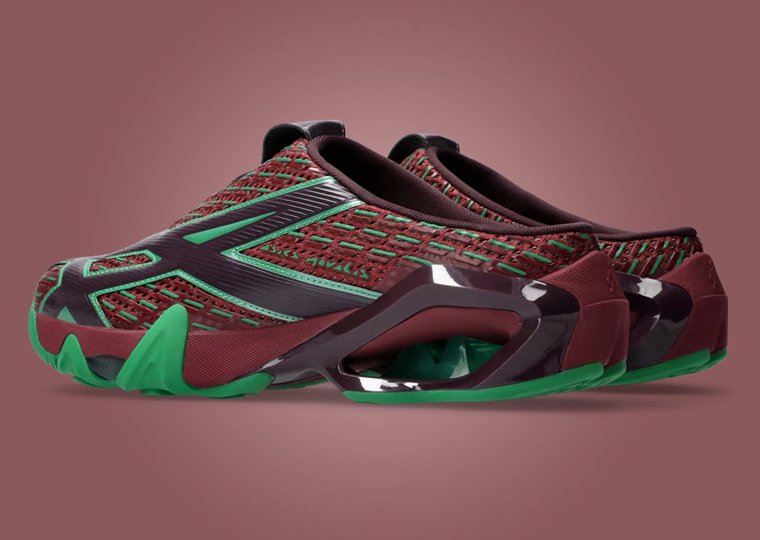 Kiko Kostadinov x Asics Novalis Gel-Styrax Mule Maroon Heel Angle