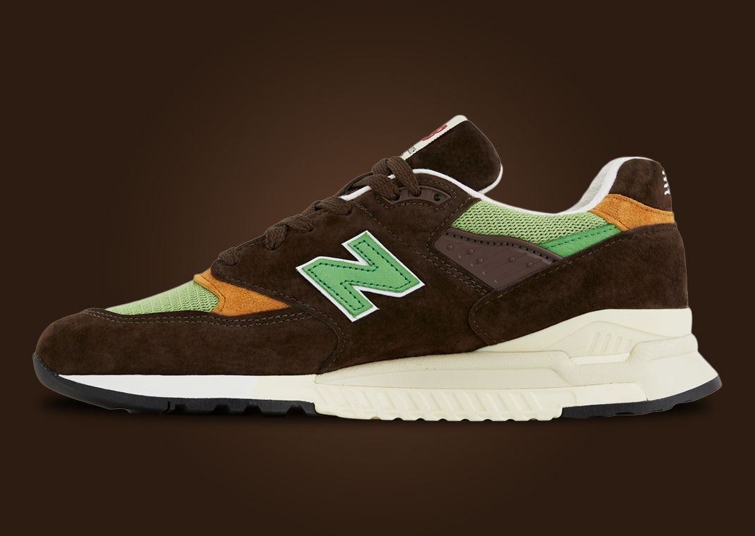 New Balance 998 Made in USA Brown Green Medial