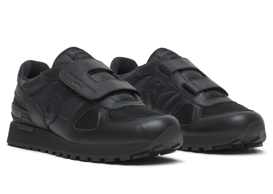 Engineered Garments x Saucony Shadow Double Velcro Black - Angle