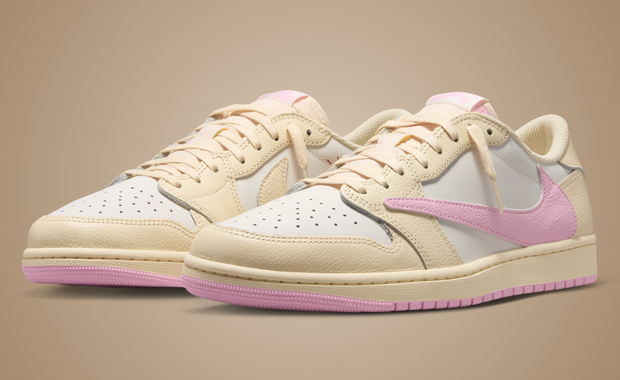 Travis Scott's Air Jordan 1 Low in Muslin and Pink is Dropping May