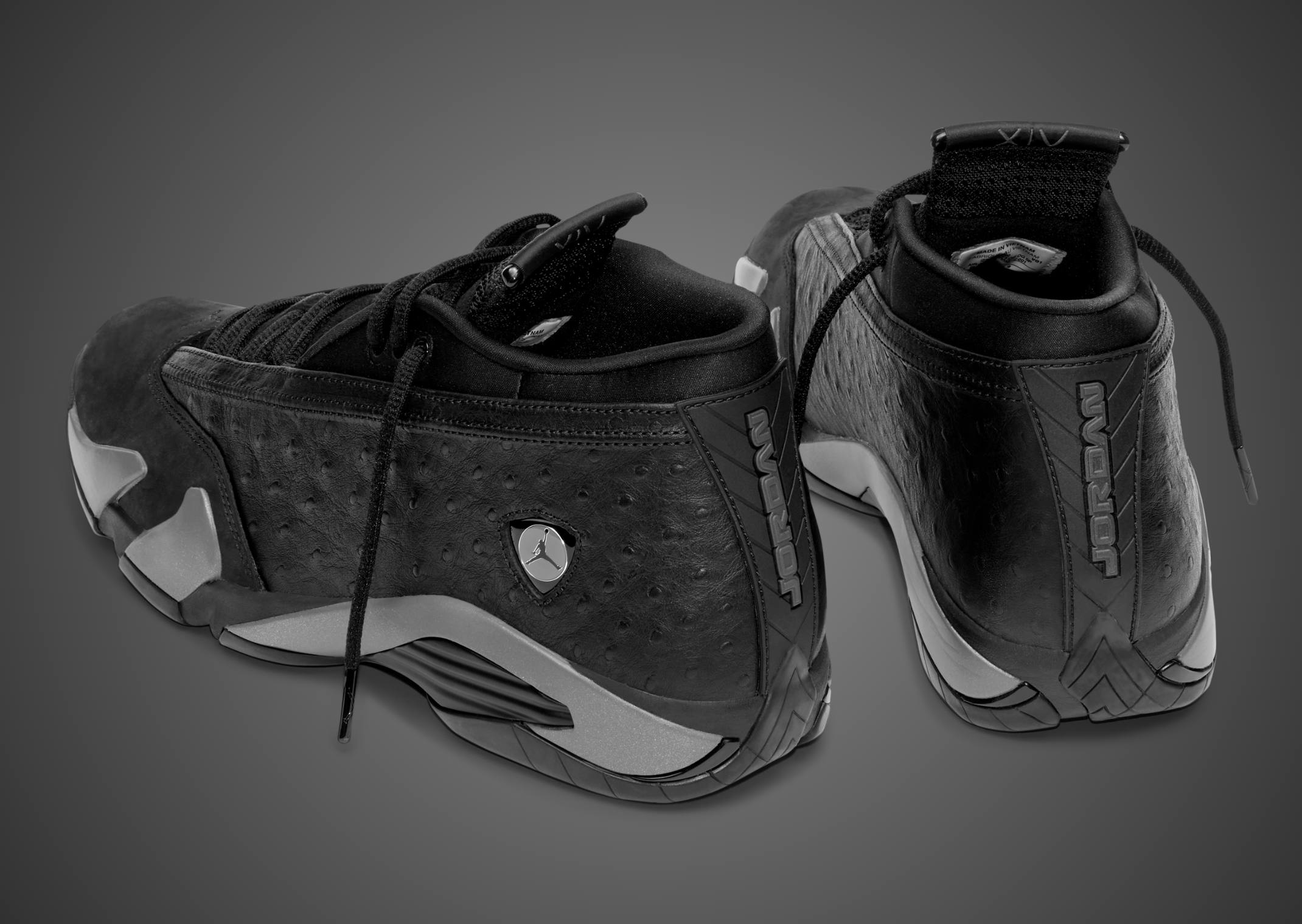 Air Jordan 14 Retro Low Black Pack - Heel Angle