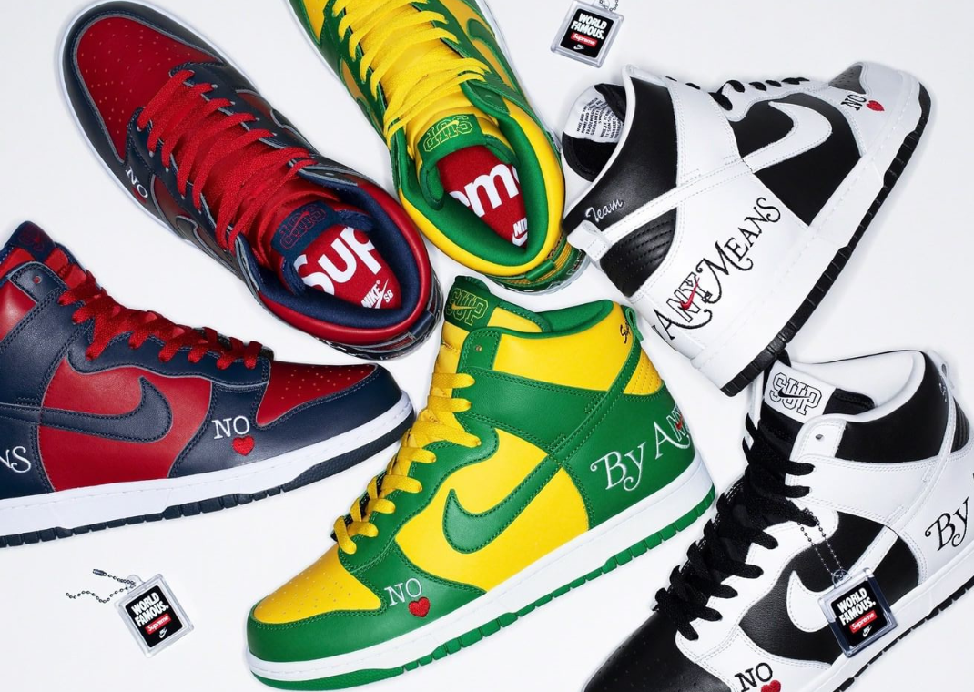 Supreme x Nike SB Dunk High "By Any Means" Pack