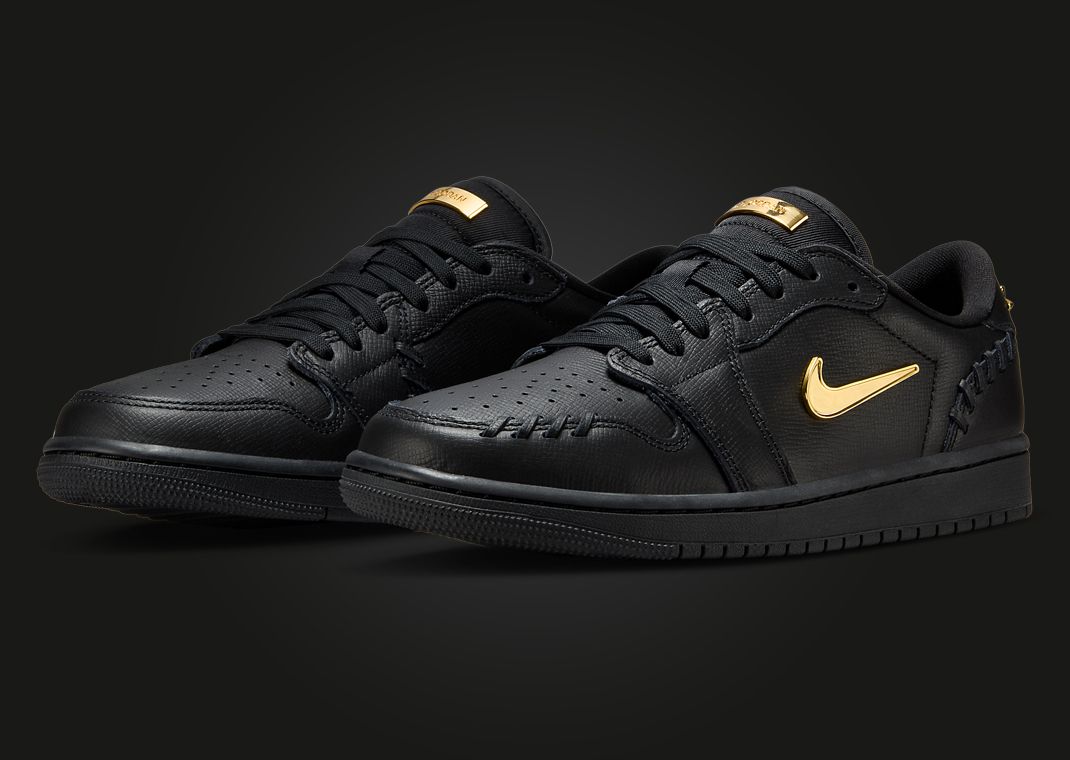 Air Jordan 1 MM Low Black Metallic Gold (W)