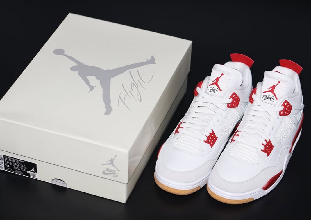 Nike SB x Air Jordan 4 Retro SP Summit White Varsity Red