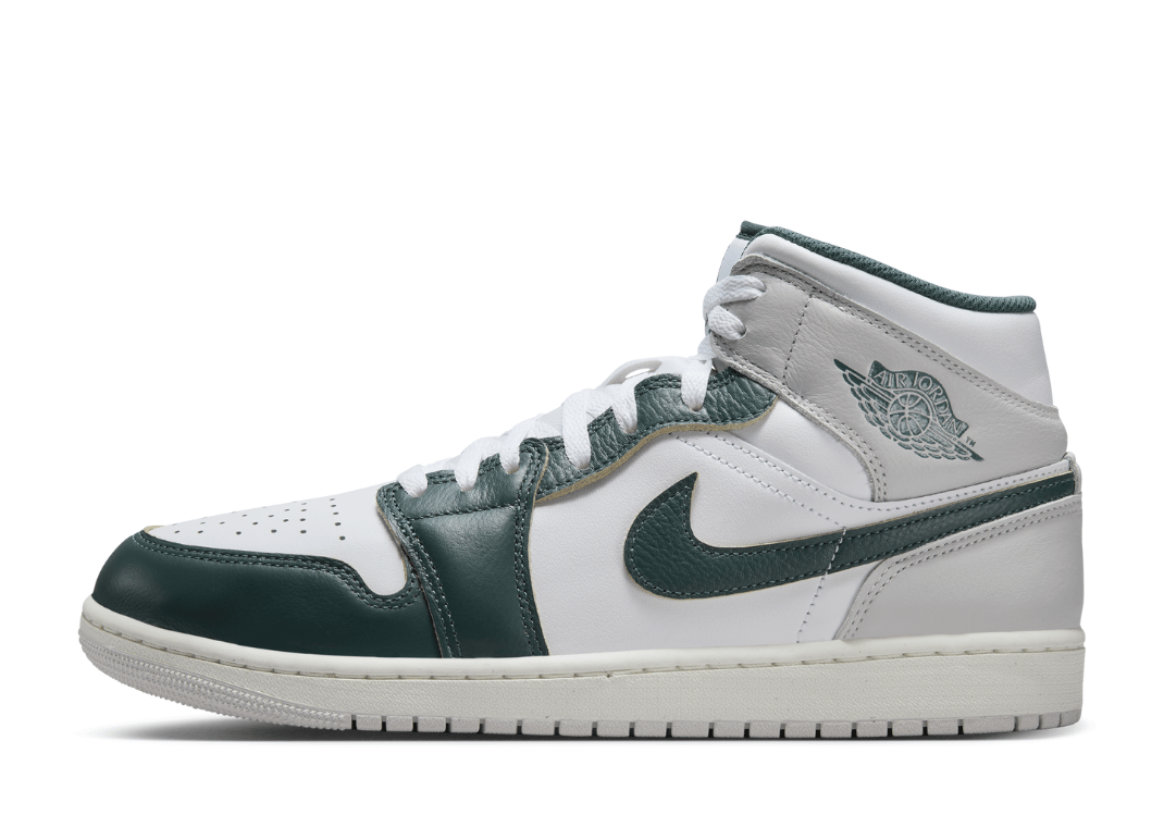 Air Jordan 1 Mid SE White Oxidized Green