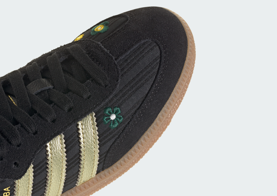 Liberty London x adidas Samba Black Gold - Toe Detail