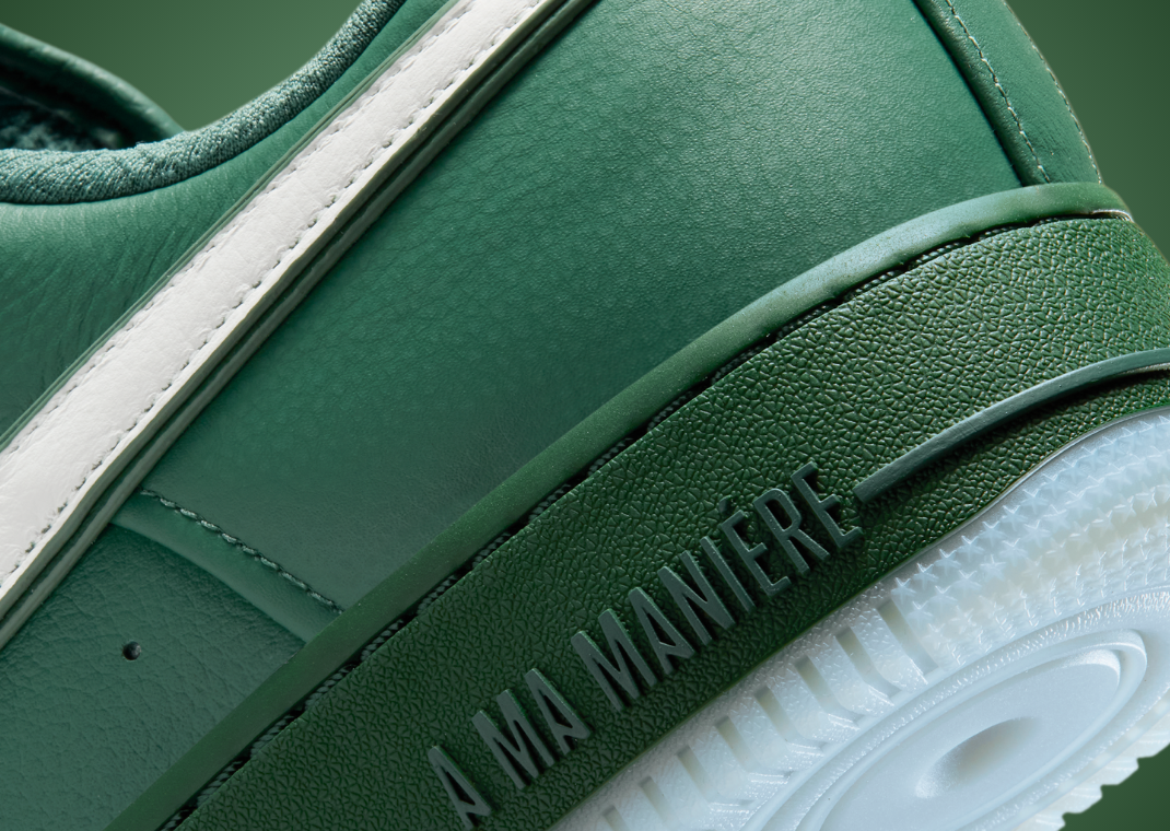 A Ma Maniere x Nike Air Force 1 WYWS Green Stone - Heel Detail