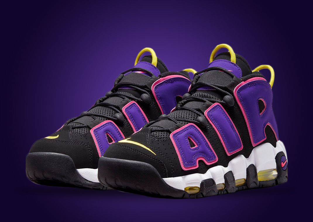 Nike Air More Uptempo Black Multi Neon