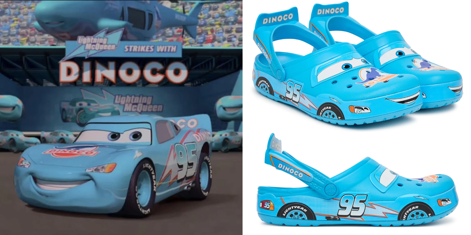 Crocs Imagines Lightning McQueen's Alternate Path on Cars Dinoco Clog