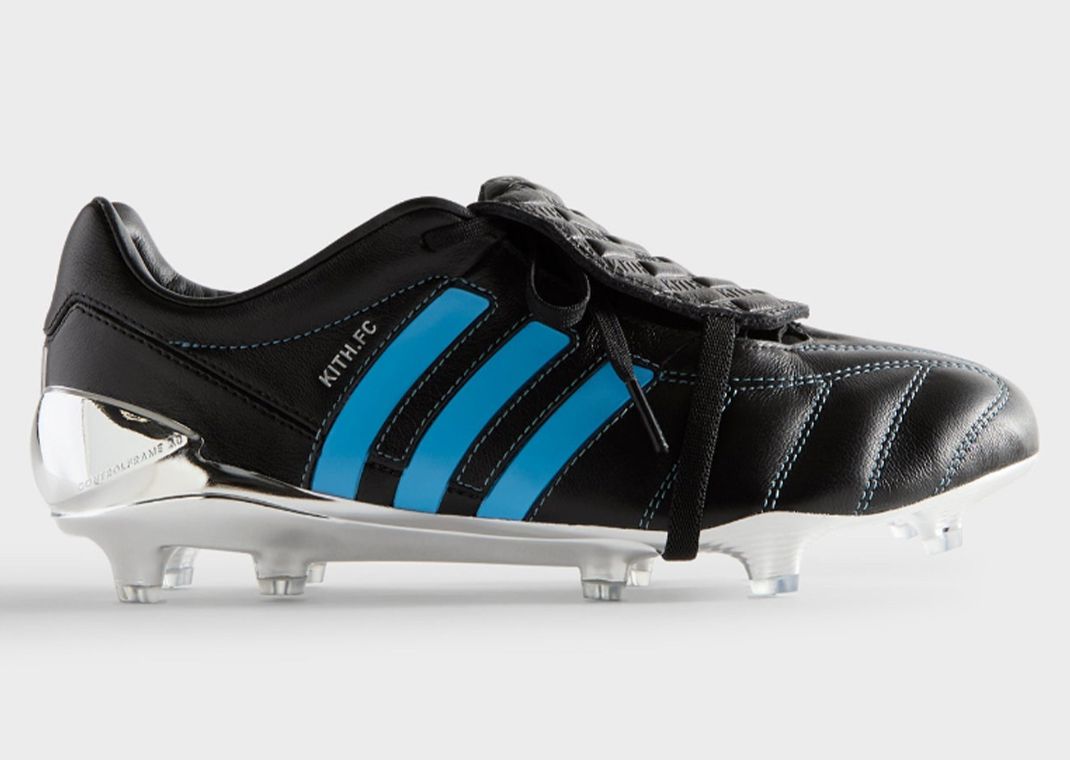 Kith x adidas Predator Mania Cleat Black Blue Lateral