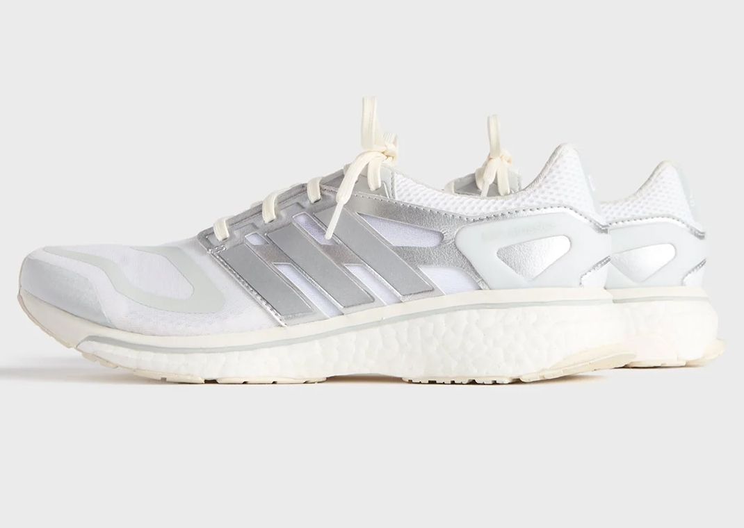 Kith x adidas Energy Boost White Silver Metallic Lateral