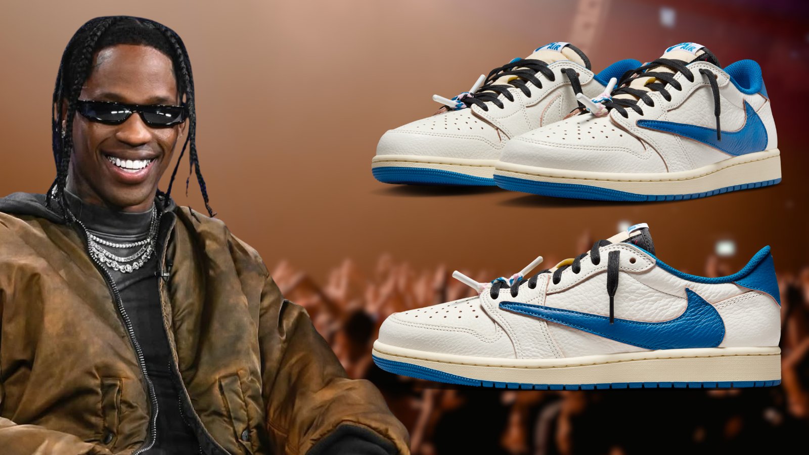 Official Look at Travis Scott's fragment design x Air Jordan 1 Retro Low OG