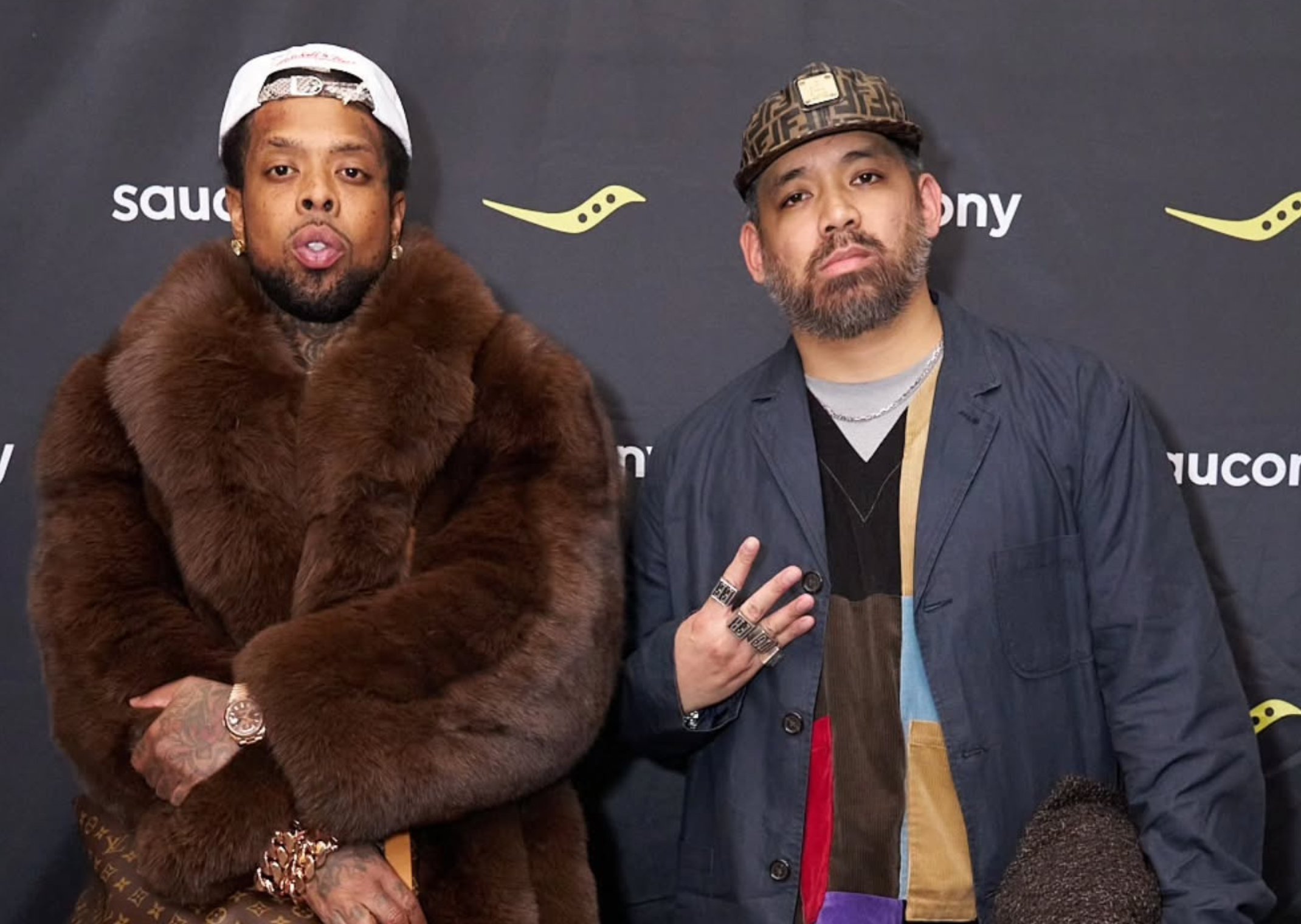 Westside Gunn (left) with Jason Faustino (right)