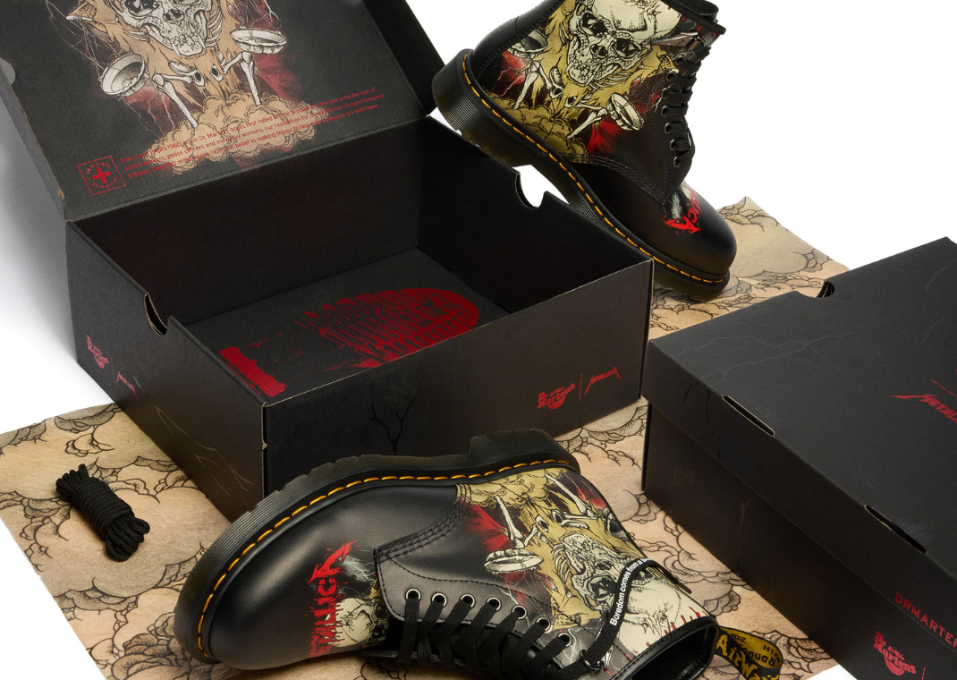 Metallica x Dr. Martens 1460 8-Eye Smooth Leather Boot Multi - Detail
