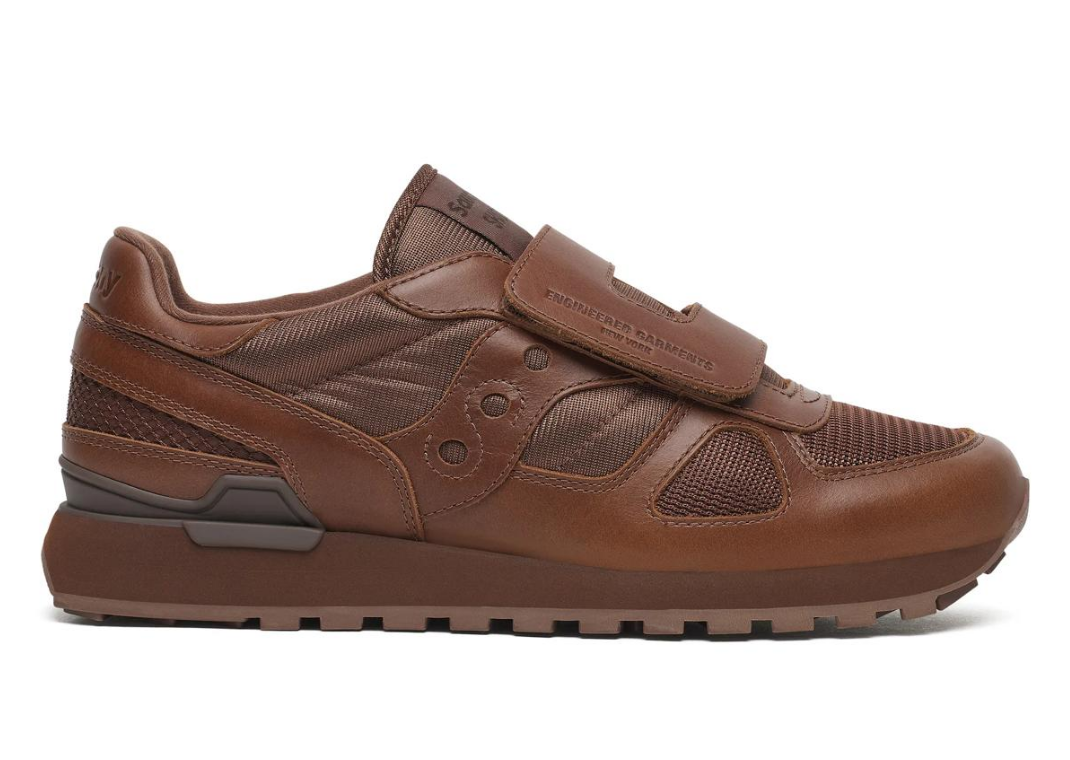 Engineered Garments x Saucony Shadow Double Velcro Brown - Lateral