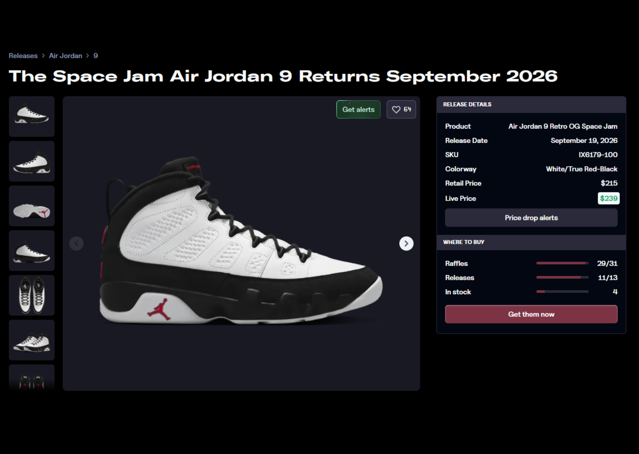 Air Jordan 9 Retro Space Jam