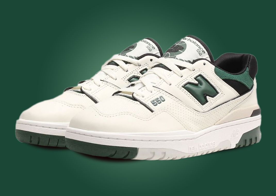 New Balance 550 Off White Pine Green