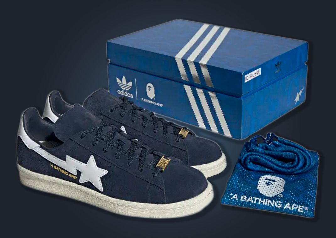 BAPE x adidas Campus 80s "Collegiate Navy"