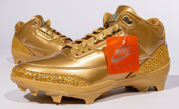 UCLA Air Jordan 3 TD Cleat Golden PE