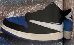 Hiroshi Previews a Travis Scott x fragment design x Nike Air Jordan 1 Low Collab Sample