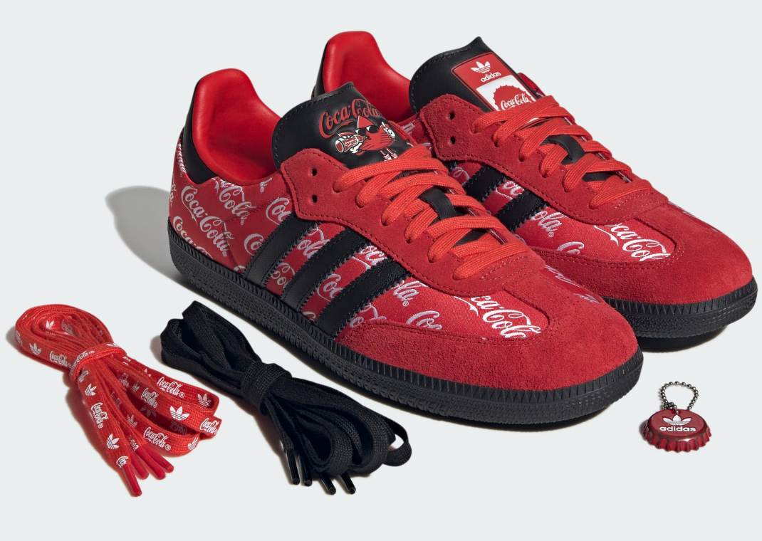 Coca-Cola x adidas Samba Red Angle