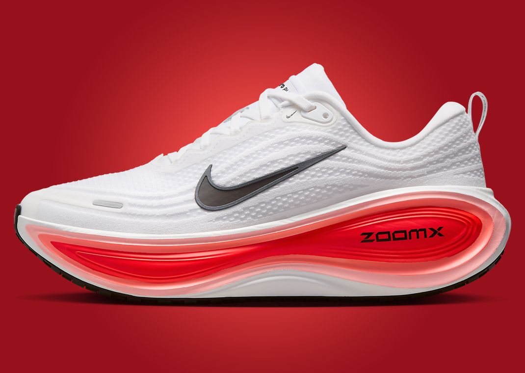 Nike Vomero Plus White Black Bright Crimson Lateral