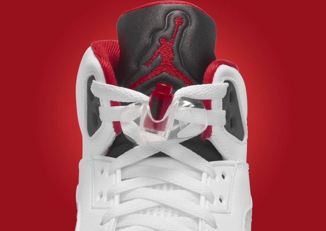 Air Jordan 5 Retro Fire Red Black Tongue