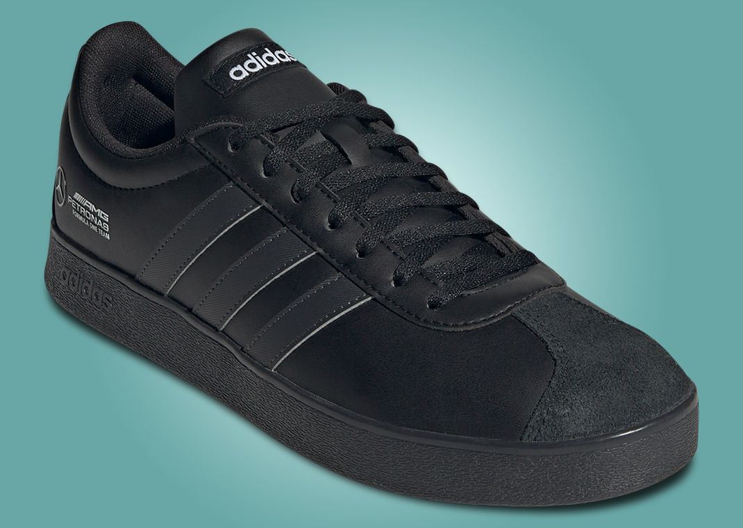 Mercedes AMG Petronas Formula One Team x adidas VL Court Core Black Angle
