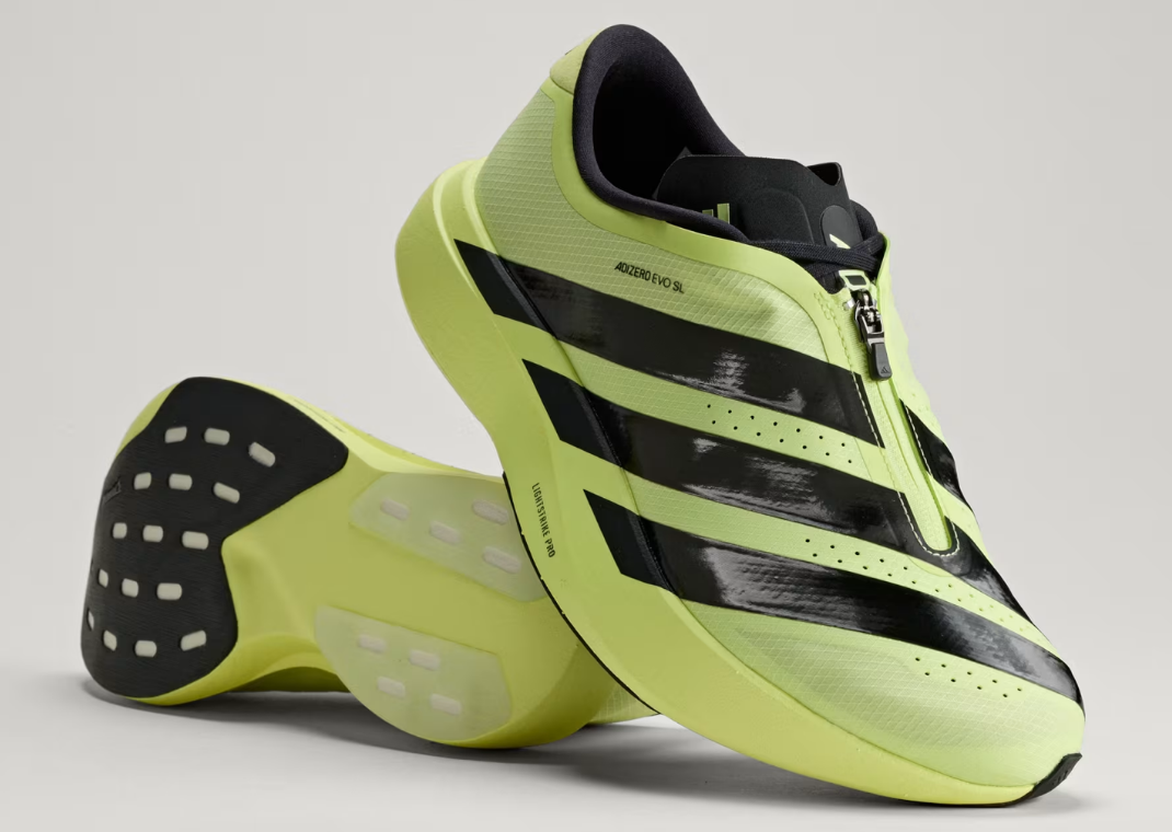 adidas Adizero Evo SL Zip Frozen Lemon - Angle